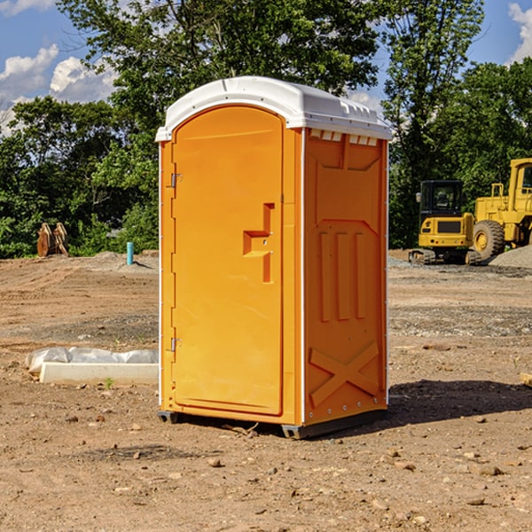 how often are the portable restrooms cleaned and serviced during a rental period in East Rockingham North Carolina